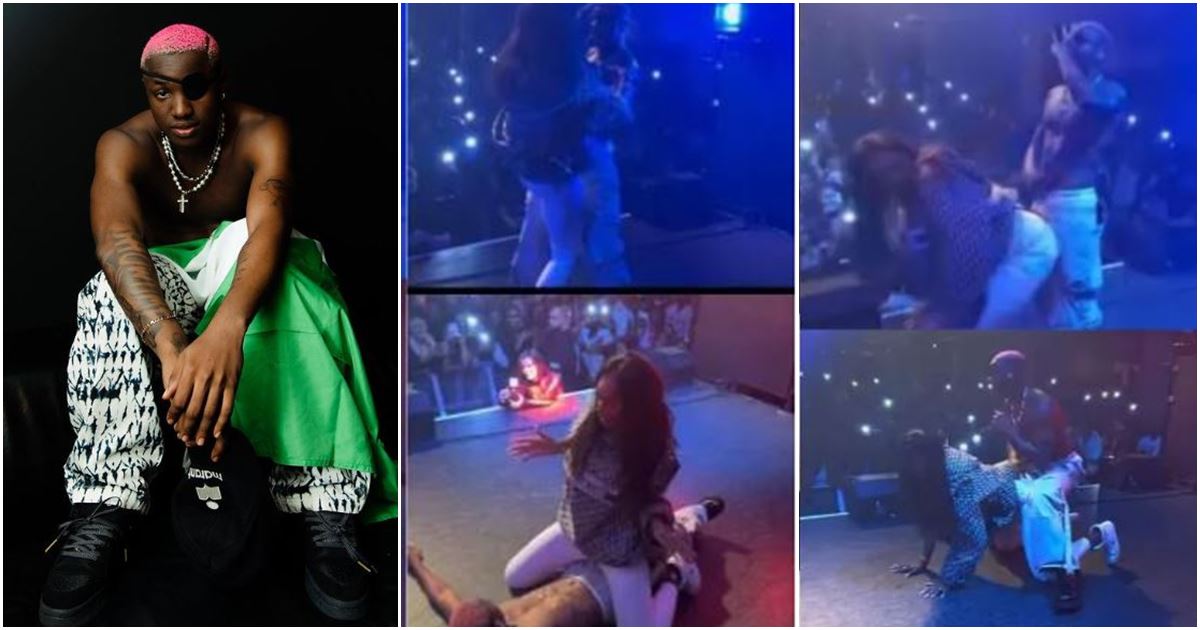 Reactions trail steamy moment between Ruger and female fan on stage in Norway -VIDEO