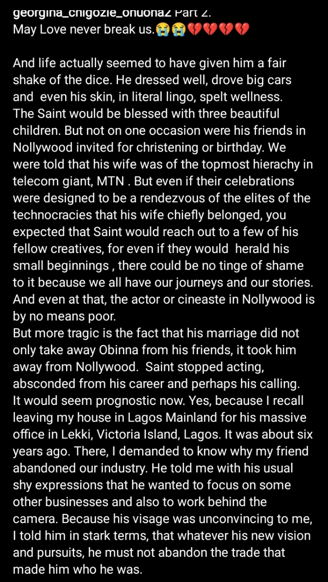 How Saint Obi’s marriage caused his death, made him abandon Nollywood – Filmmaker Zik Okafor spills