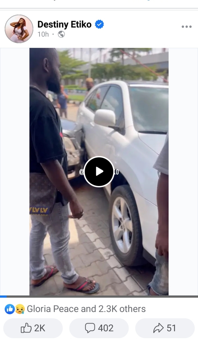 Destiny Etiko shares frightening moment lady bashed her film director’s car during movie shoot