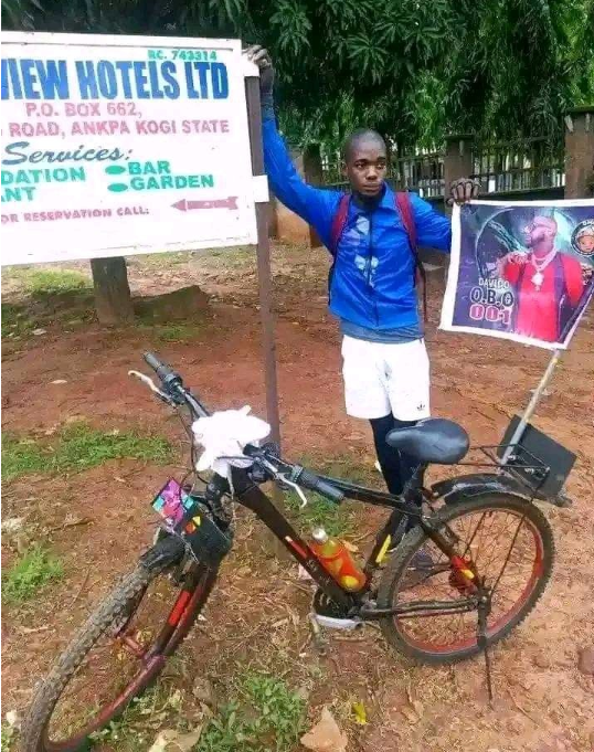 Israel DMW offers 100k incentive to die-hard fan cycling from Benue to Lagos to see Davido