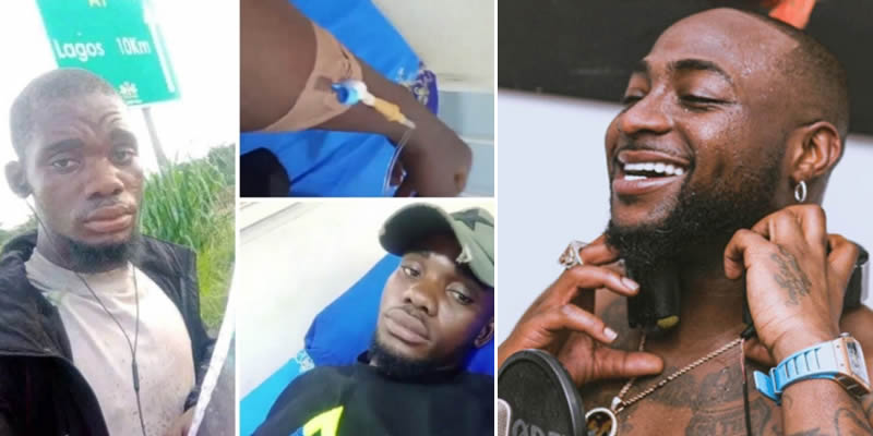 Benue Cyclist, Emmiwuks, lands in hospital after 15-day road trip to see Davido (VIDEO) #Davido