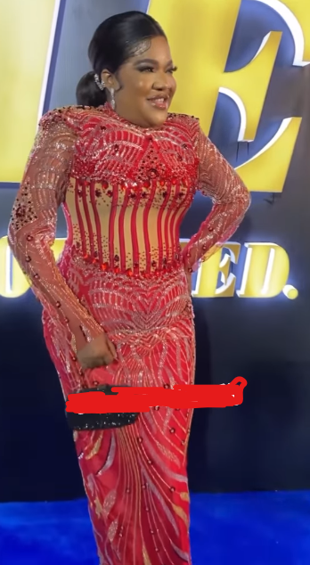 Toyin Abraham's stunning red dress at Movie Premiere sparks reactions online 