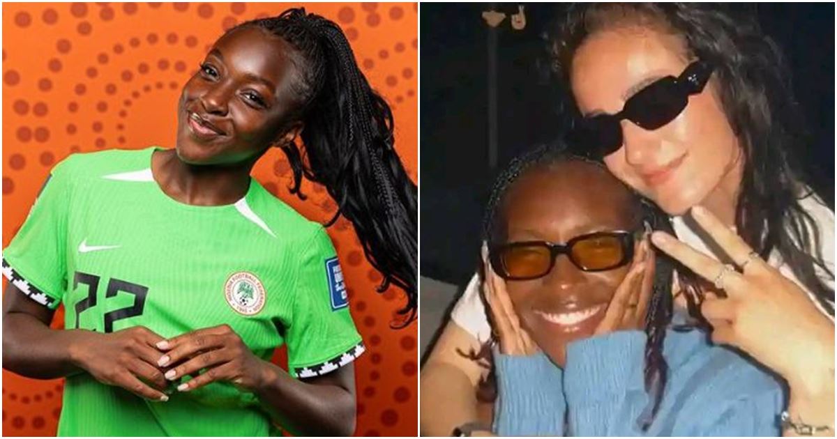 Nigerians in shock as Super Falcons star, Michelle Alozie shows off husband