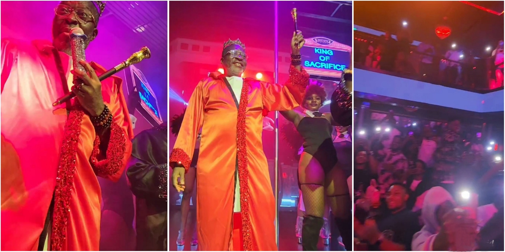 Veteran Actor Kanayo O. Kanayo’s ‘King of Sacrifice’ crowning at Lagos nightclub sparks excitement