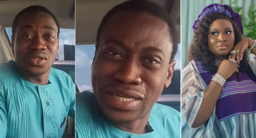 “Town cryer” – fans tease Lateef Adedimeji as old video of him crying effortlessly resurfaces, wife reacts