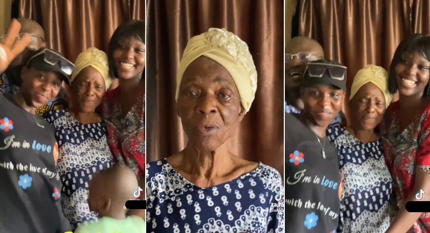 Actress Iya Osogbo hops on viral ‘I’m not the bride’ challenge with her grandkids [VIDEO]