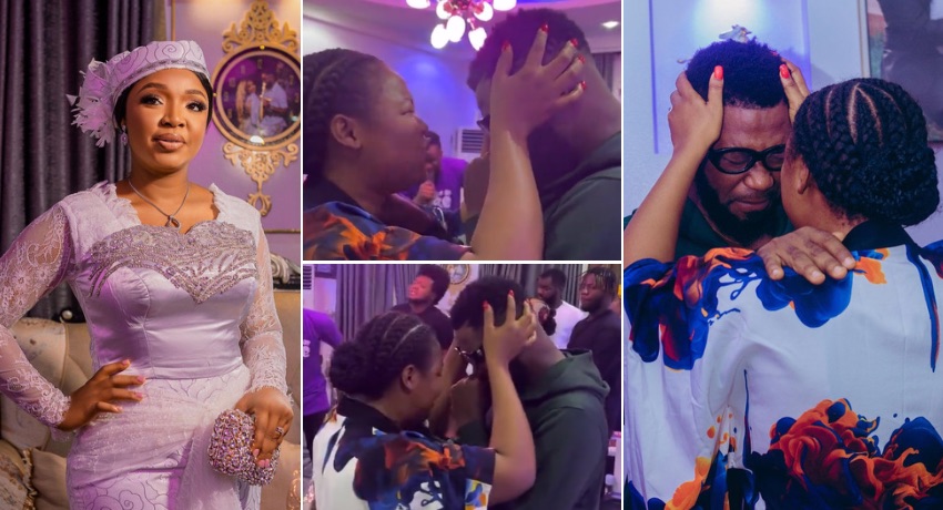 Video of Ekene Umenwa praying for her husband sparks reactions following wedding drama