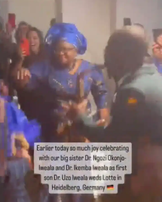 Dr. Ngozi Okonjo-Iweala, dazzles with dance moves at her son's wedding in Germany