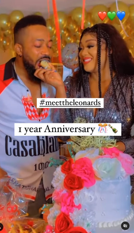 Nollywood stars, Peggy Ovire and Frederick Leonard, celebrate 1 year of marital bliss