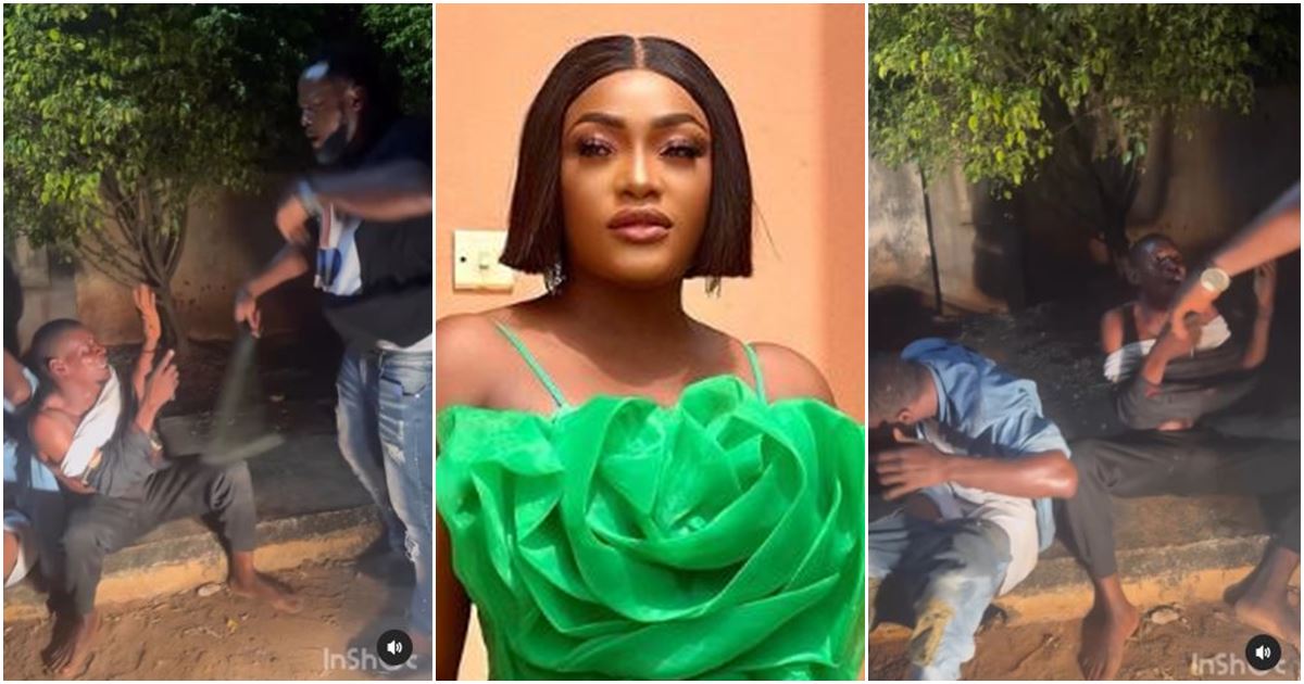 Mixed reactions as Lizzy Gold and crew members beat up 2 men in Asaba for allegedly stealing phone -VIDEO
