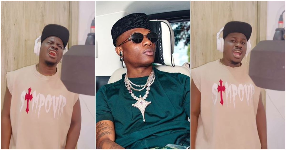 Kenny Blaq hits studio, composes song in honour of Wizkid following singer’s N20M cash gift to GOE -VIDEO