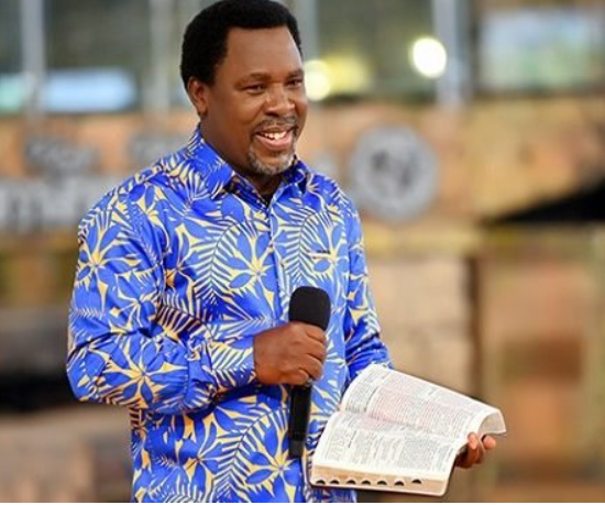 Nigerians dig up old video of late TB Joshua engaging in heated argument with alleged lucifer