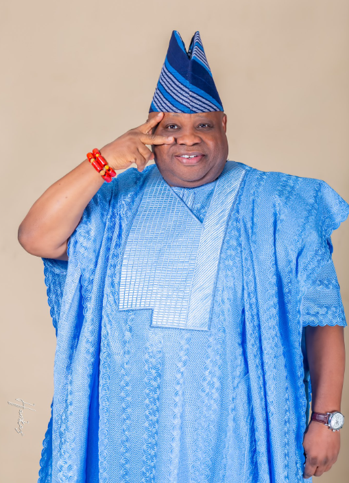 Ademola Adeleke engages in football match with local player at Osun State stadium