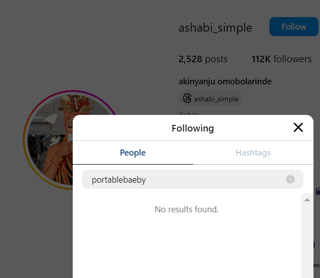 Portable and 4th baby mama Ashabi Simple cut ties on Instagram