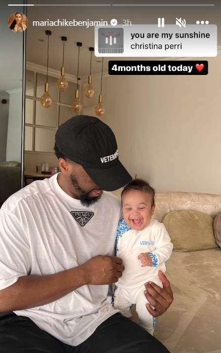 BBNaija Maria Chike shares heartwarming photos of her four-month-old son with her lover and grandma