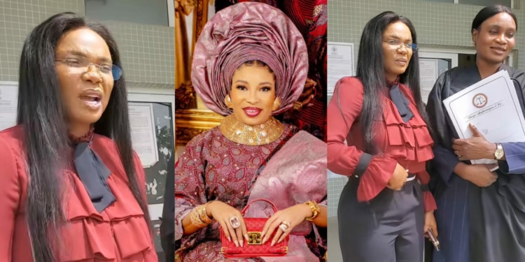 Iyabo Ojo reacts as Lizzy Anjorin fails to show up in court after getting served [VIDEO]