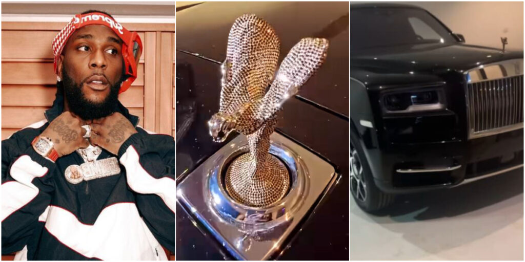 Burna Boy splashes millions on Presidential Rolls Royce with Diamond Spirit of Ecstasy