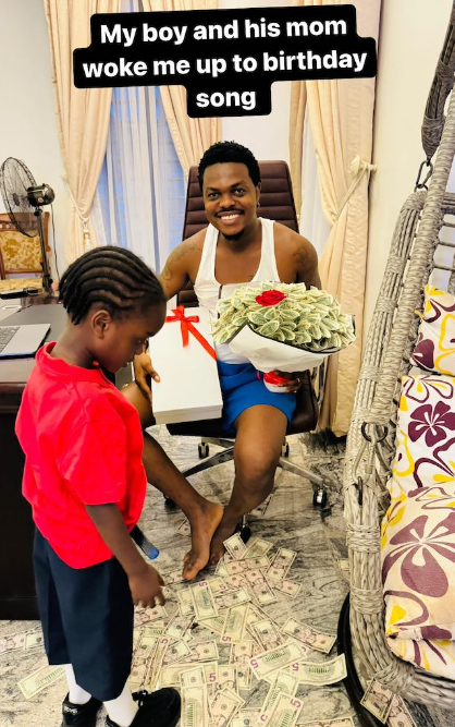 Blord over the moon as wife surprises him with $2K bouquet on his birthday