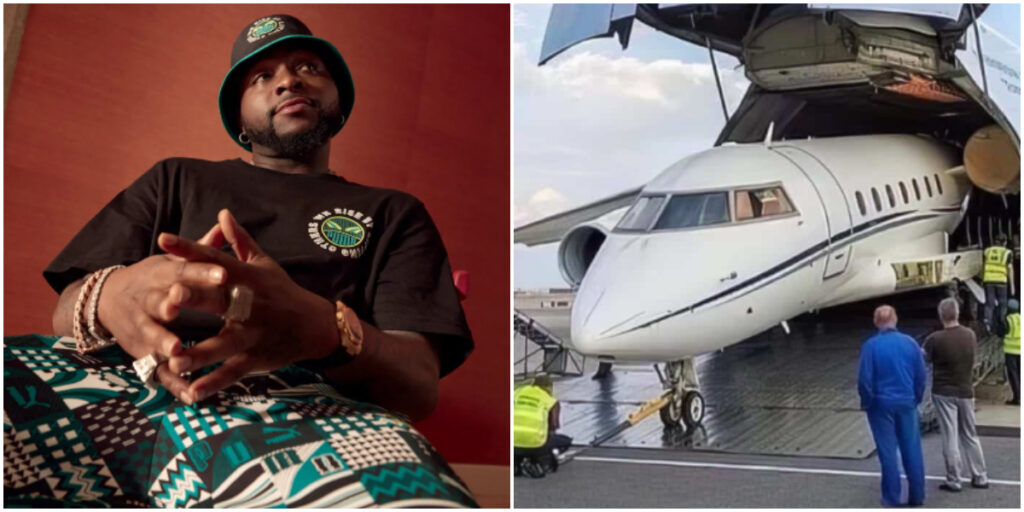 Speculation mounts as Davido's private jet reportedly lands in Nigeria