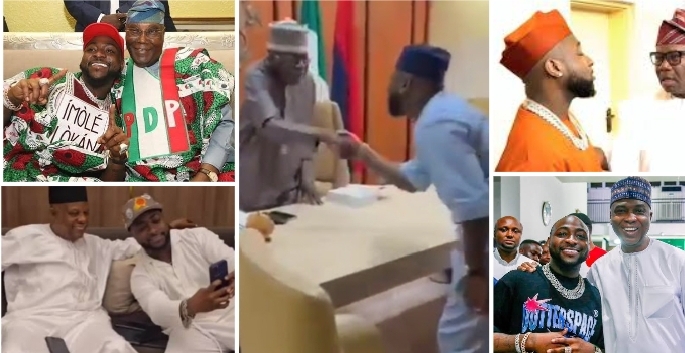 Davido’s political link-ups in review : Inside his meetings with Tinubu, Shettima, Atiku, Saraki, Akpabio, others