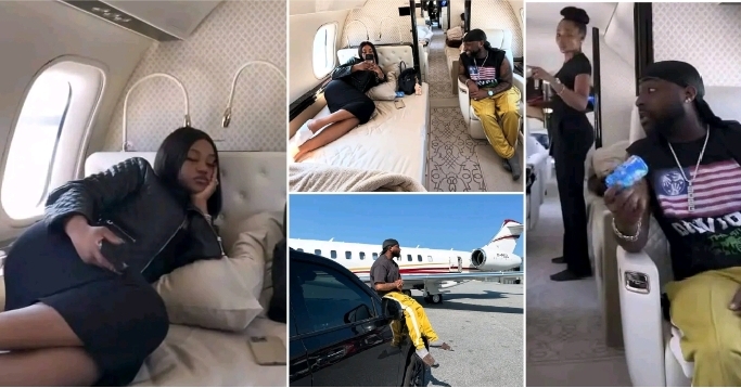 Couple goals: Davido and Chioma jet off for his ‘5Alive’ tour in luxury (VIDEO)