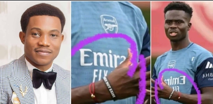Pastor Jerry Eze spots Arsenal Star Bukayo Saka wearing NSPPD wristband, sparks online buzz