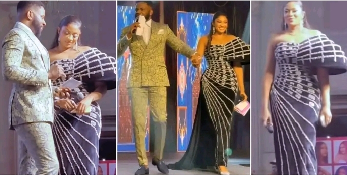 May Yul-Edochie and Ebuka Obi-Uchendu steal the spotlight at an award event (VIDEO)