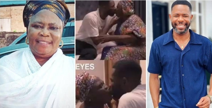Abeni Agbon and junior colleague Habeeb Alagbe lock lips in a viral bedroom video scene; trigger mixed reactions