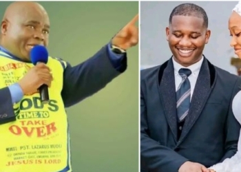 Lord’s Chosen Church founder Lazarus Muoka suspends Newly-wed son, explains decision in viral video