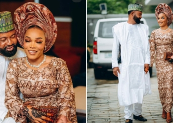 Akin Olaiya shares glamorous photos with new wife, after viral ‘frowning bride’ drama