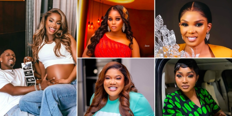 We don born o – Tawa Ajisefini, Toyin Abraham, Mercy rejoice as Priscilla Ojo & Juma’s reveal baby news with maternity shoot