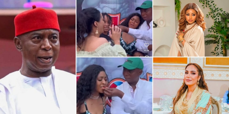 Regina Daniels’ sons birthday party clip sparks husband-wife drama