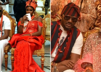 First photos emerge from 2Baba’s secret wedding to Natasha Osawaru