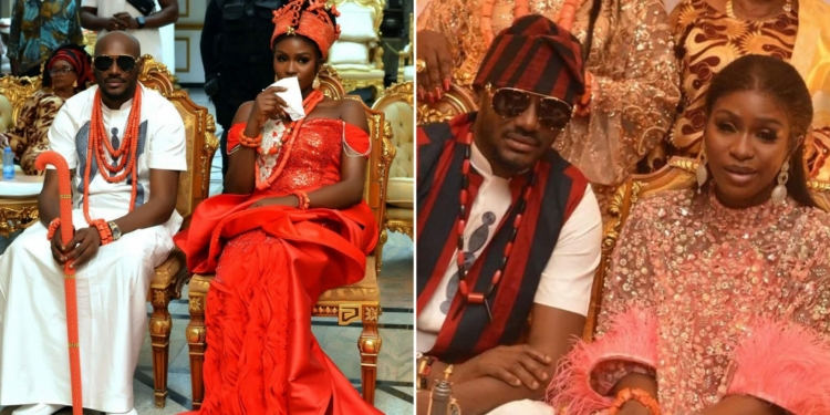 First photos emerge from 2Baba’s secret wedding to Natasha Osawaru