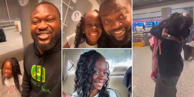 Emotional moment as Comedian Buchi finally reunites with daughter after nearly 2 years