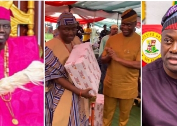 ‘This is wrong’ — Alaafin of Oyo’s move at Governor Seyi Makinde’s recent event ignites tradition talk (VIDEO)