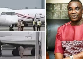 KWAM 1 nearly crushed by moving plane at Abuja Airport after causing a scene; FAAN steps in (VIDEO)