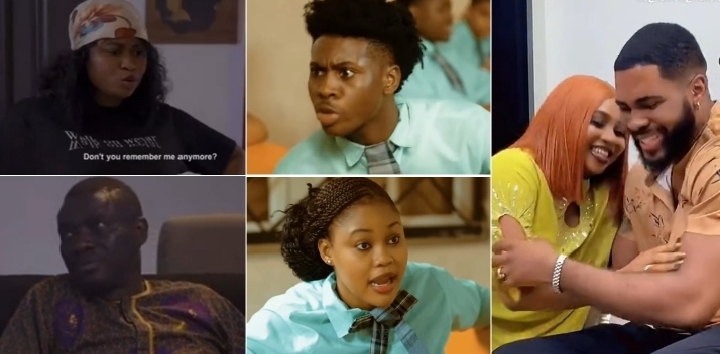 Movie clips of BBNaija’s Imisi with Malvins Tokunbo, Koyin with Chioma Nwaoha, Bright on set spark online buzz