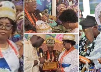 Tinubu’s daughter and Iyaloja-General, Folashade, honored with traditional title in Ikorodu (VIDEO)