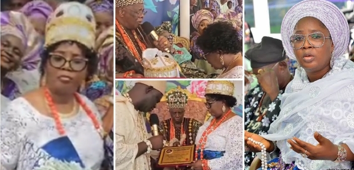 Tinubu’s daughter and Iyaloja-General, Folashade, honored with traditional title in Ikorodu (VIDEO)