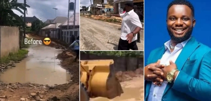 Sabinus completes and flaunts self-funded road project in Port Harcourt (VIDEO)