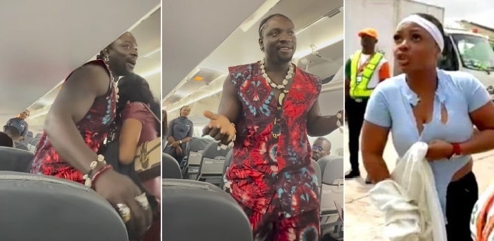 Before Flight Takeoff: Verydarkman warns Passengers to switch off phones, cites Comfort Emmanson’s saga with Ibom Airline (VIDEO)