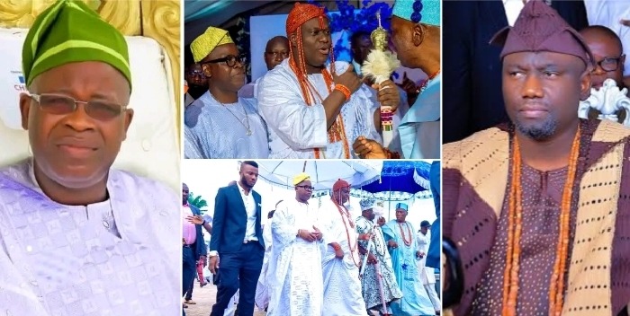 Chief Dotun Sanusi’s ‘Okanlomo Oodua’ Conferment celebratory moments with Ooni emerge amid Alaafin objection