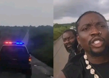 Edo Road Ambush: Verydarkman chases down Kidnappers, rescues gunshot victim