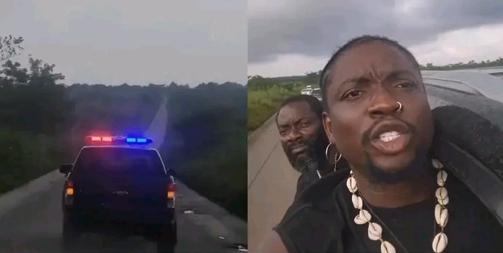 Edo Road Ambush: Verydarkman chases down Kidnappers, rescues gunshot victim