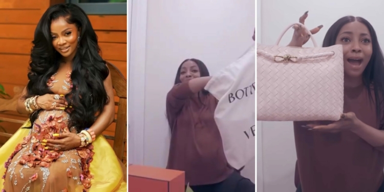 Toke Makinwa emotional, reveals baby’s gender [VIDEO]