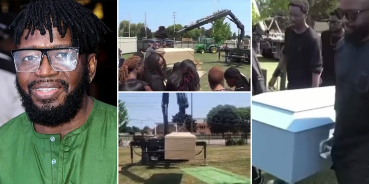Tears flow as filmmaker Kayode Peters is laid to rest in Canada [VIDEO]