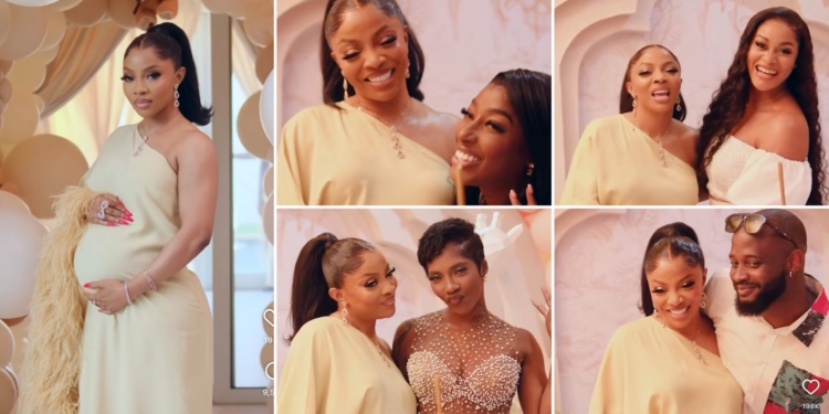 Tiwa Savage, DSF, Taymesan others grace Toke Makinwa’s star-studded baby shower [VIDEO]