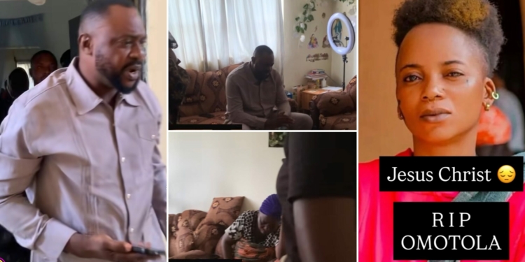 Odunlade Adekola pays condolence visit to Omotola Odunsi’s family