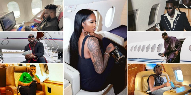 Naija celebs and their love for private jets they don’t own